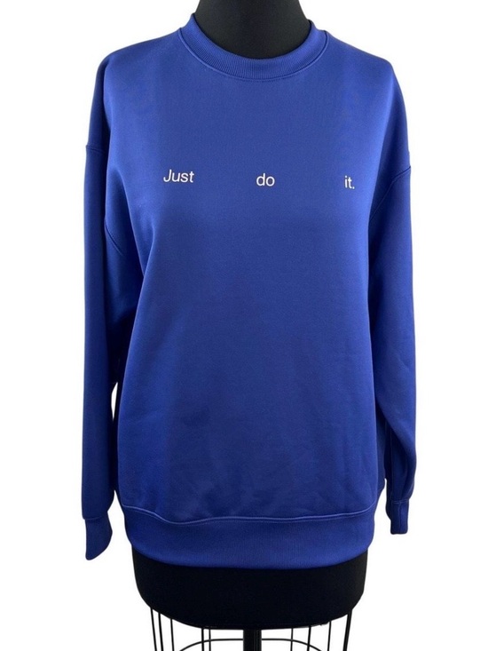 Nike Tops - Nike Just Do It Blue Crewneck Sweatshirt Size M | Graphic Pullover Athleisure